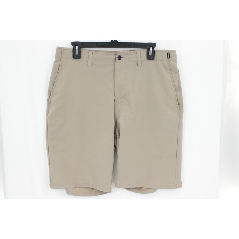 Veece Stretch Walkshort Mens 32 x 10 Beige Hybrid Chino Outdoors Fishing Golf